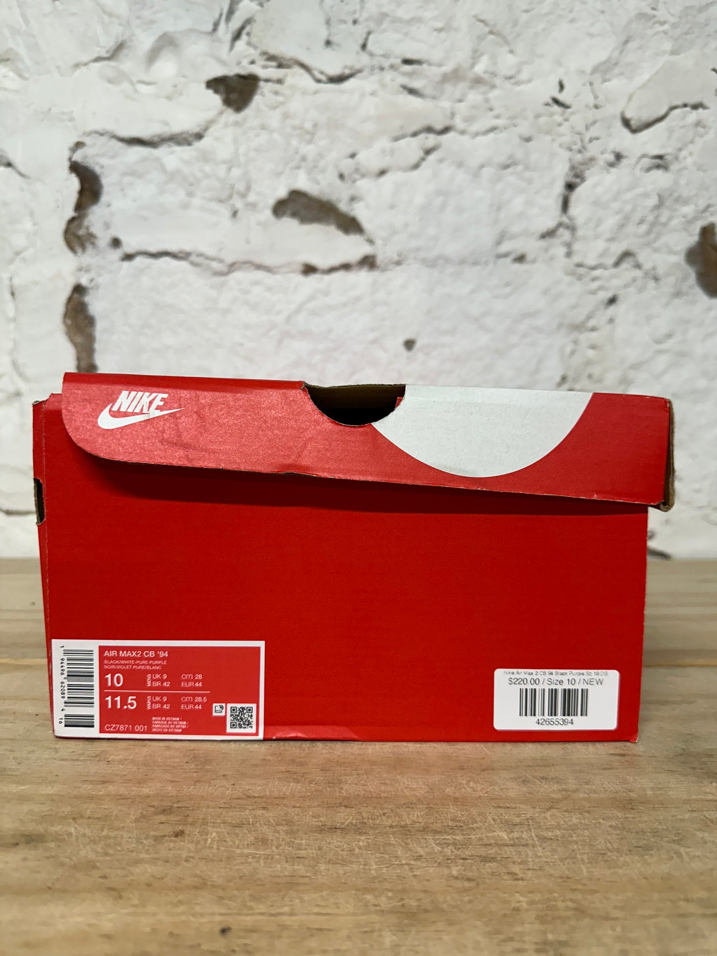Nike Air Max 2 CB 94 Black Purple Sz 10 DS