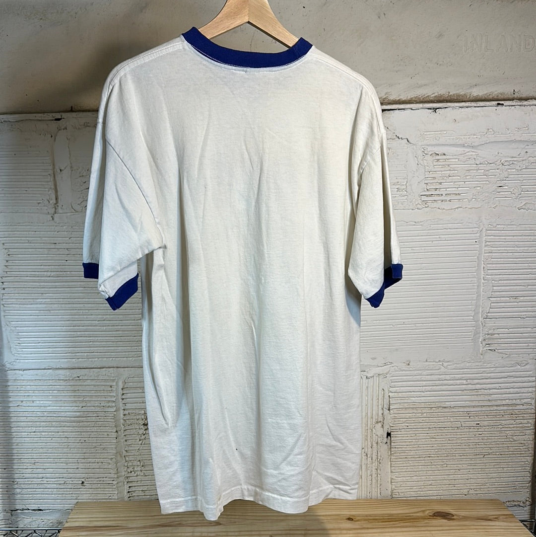 Just Say Fro Stanley Desantis White Tee Sz L
