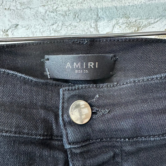 Amiri MX2 Brown Paisley Black Denim Jeans Sz 33