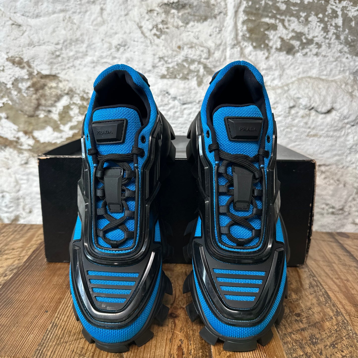 Prada Cloudbust Thunder Teal Blue Black Sneaker Sz 7