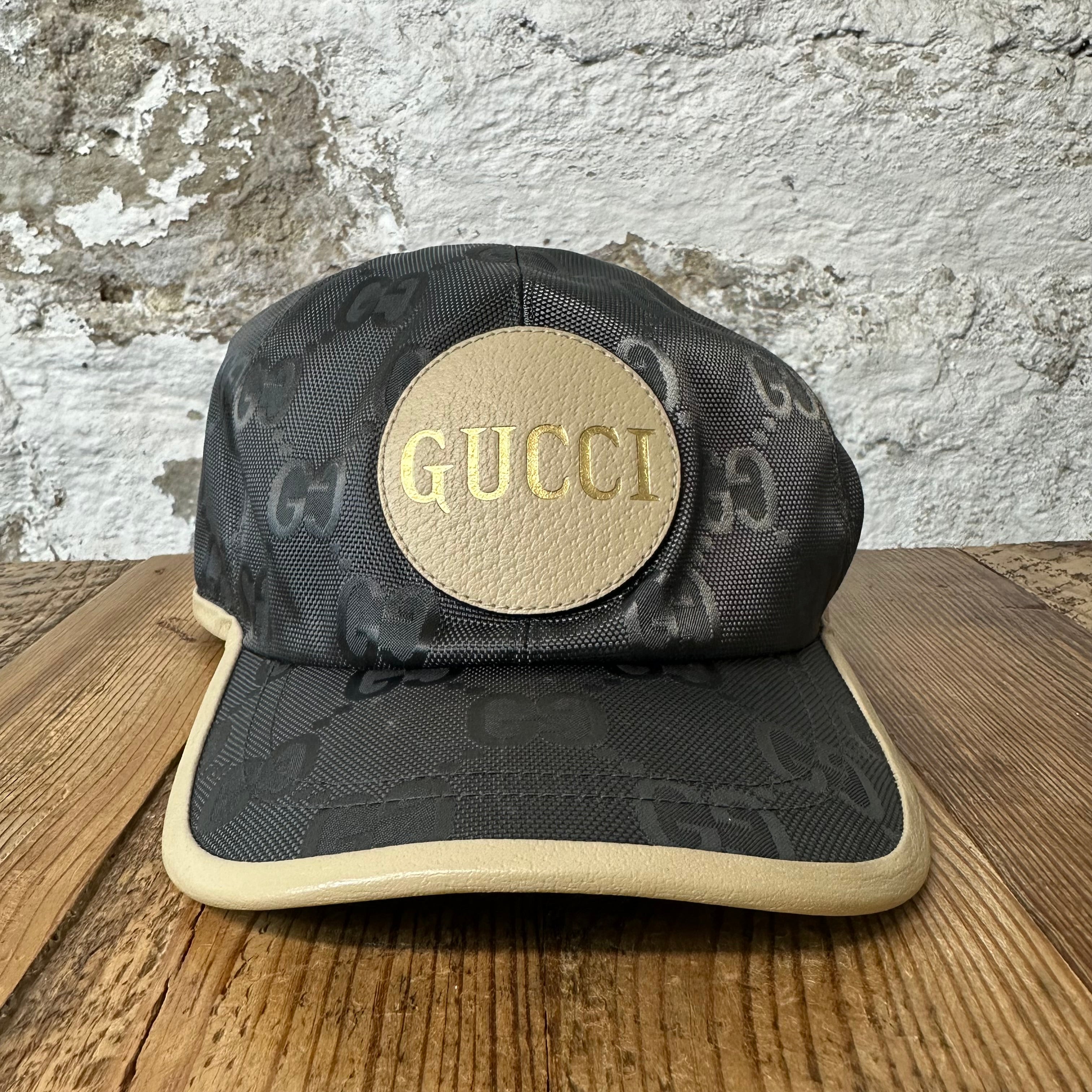 Gucci Monogram Circle Logo Grey Hat Sz XXL