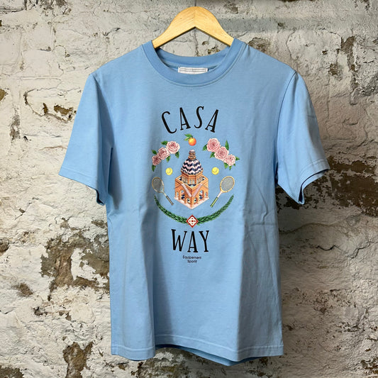Casablanca Casa Way T-shirt Blue Sz M