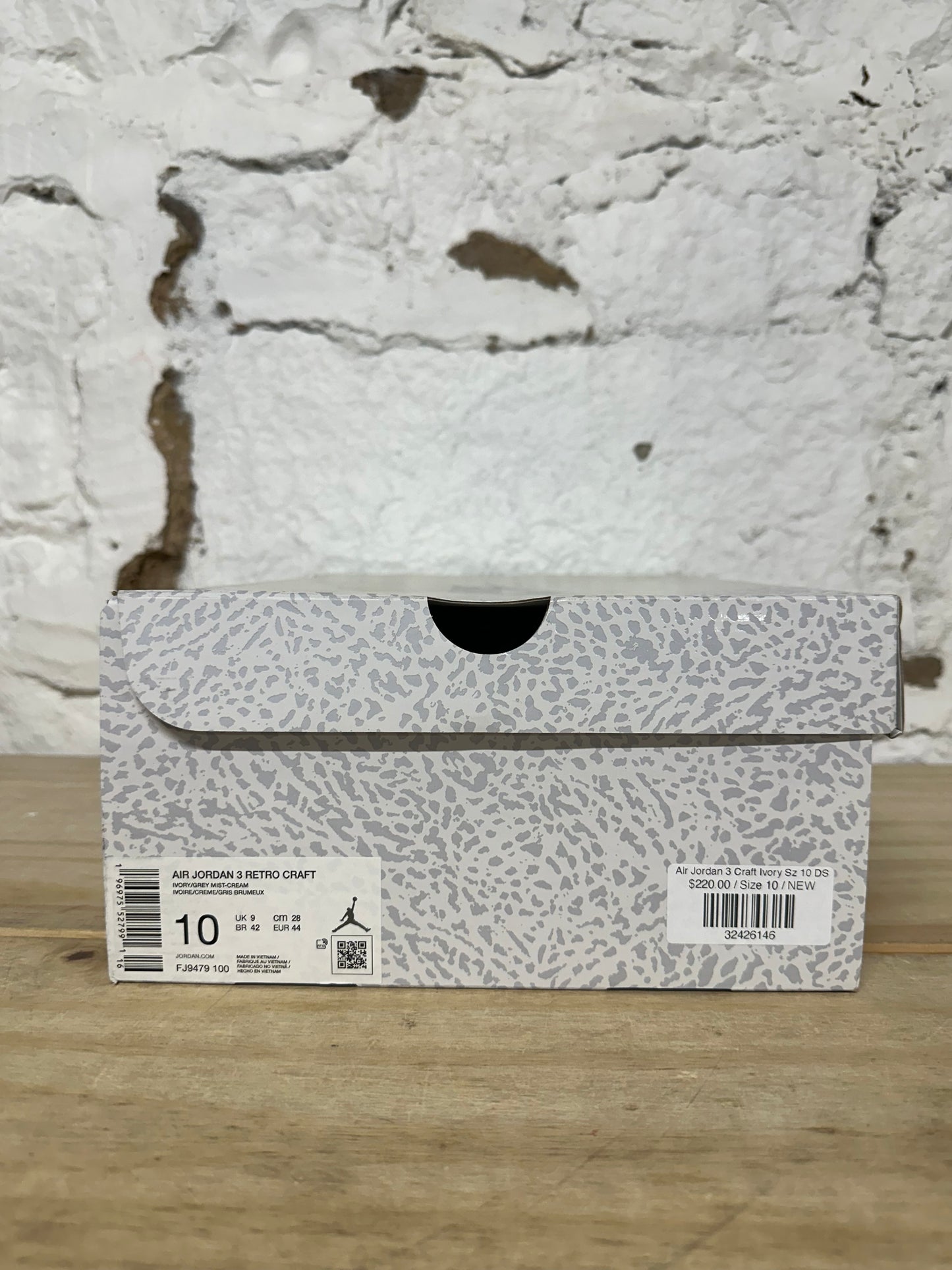 Air Jordan 3 Craft Ivory Sz 10 DS