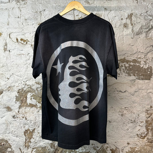 Hellstar Silver Gel Spellout T-shirt Black Sz M