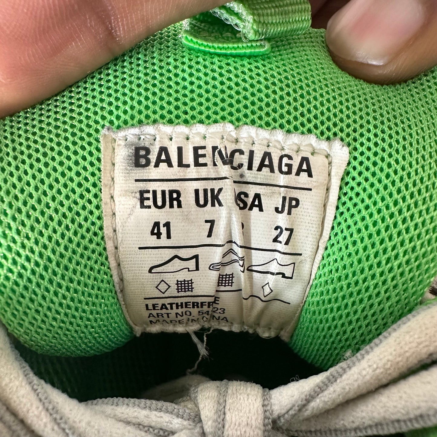 Balenciaga Track Runner Green White Grey Sneaker Sz 8 (41)