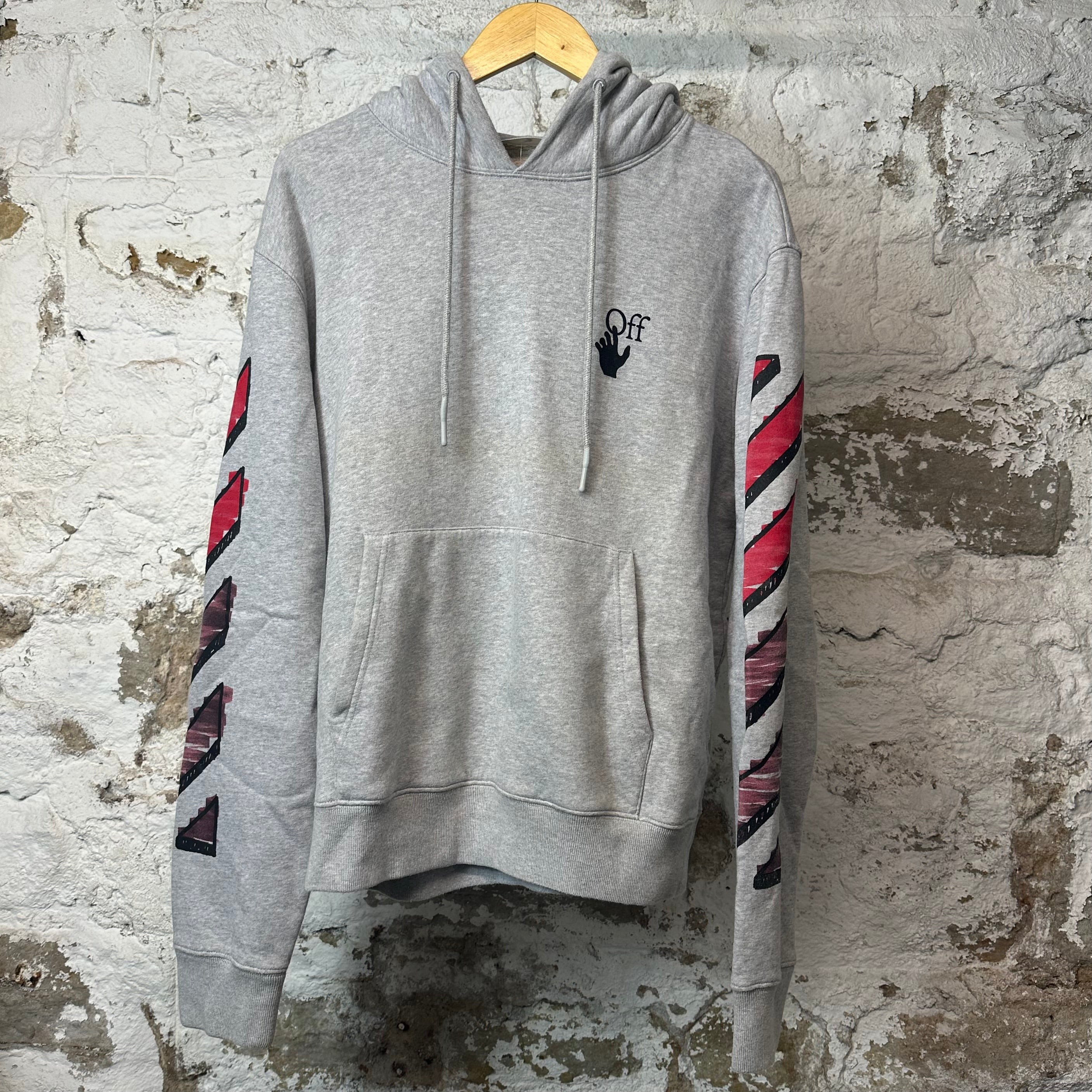 Off White Red Arrows Hoodie Gray Sz L