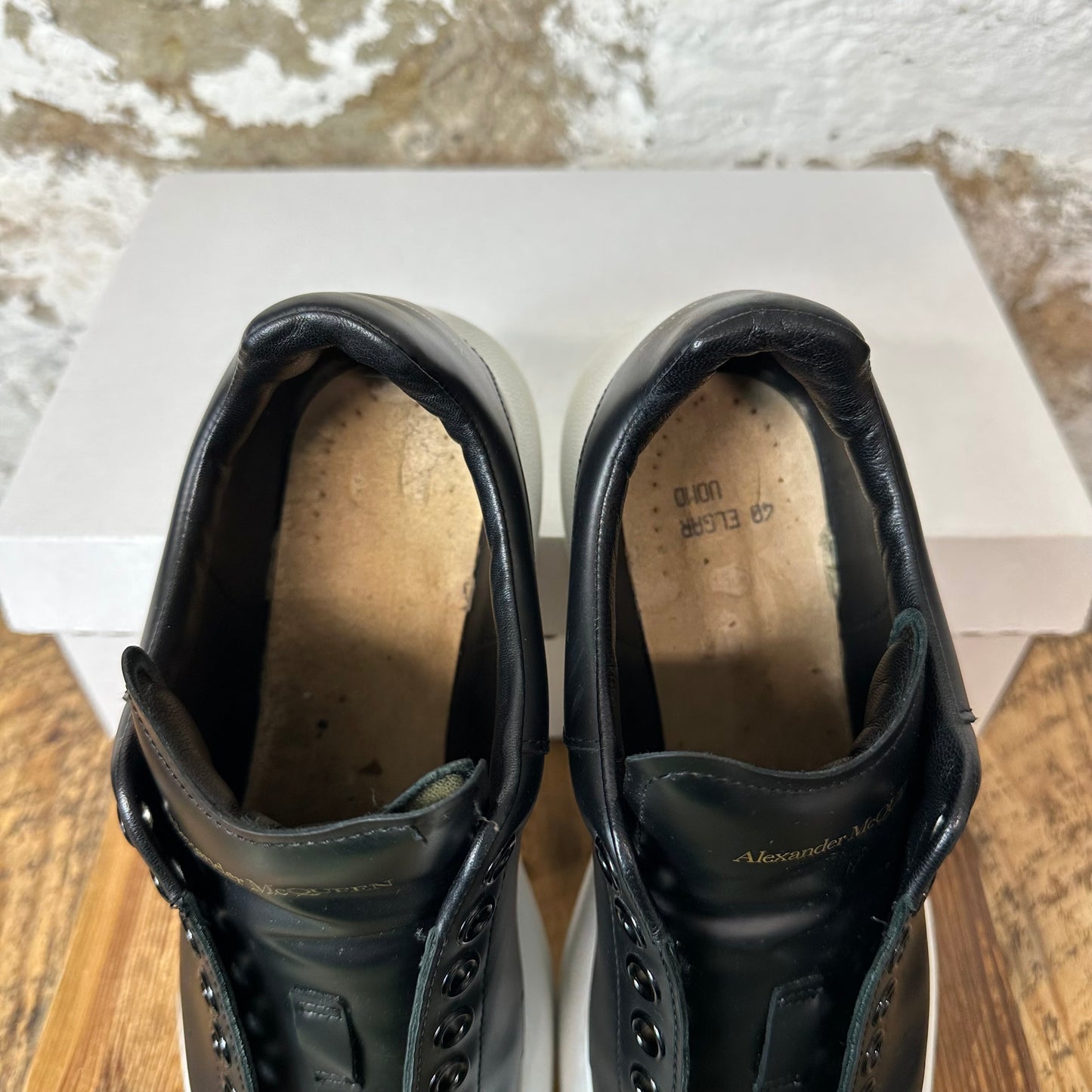 Alexander Mcqueen Black White Sole Sneaker Sz 7 (40) (No Laces)