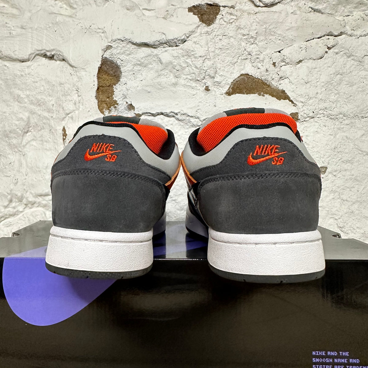 Nike SB Zoom Air Regime Grey Black Orange Sz 10 DS