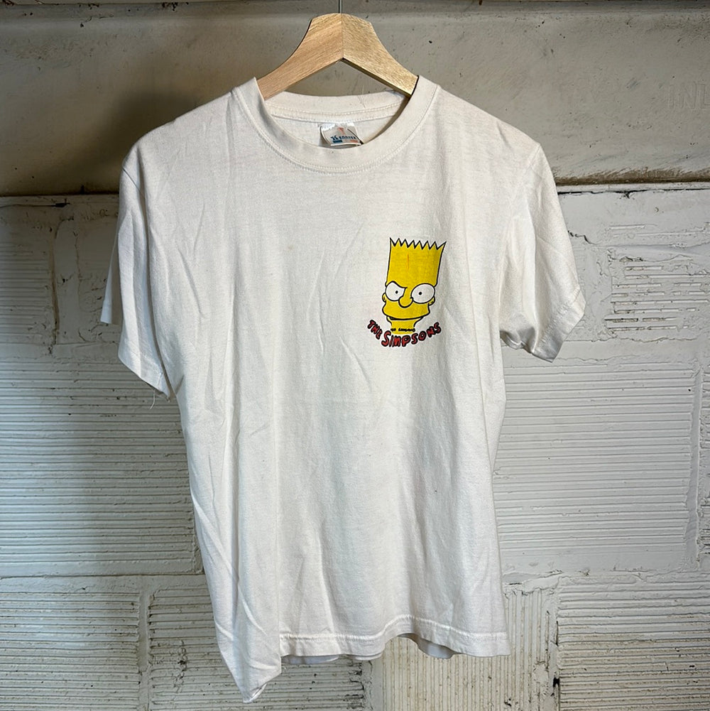 Bootleg Bart Simpson Ass Mirror White Tee Sz S