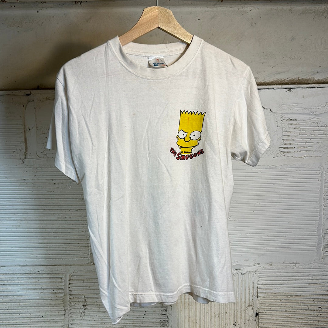Bootleg Bart Simpson Ass Mirror White Tee Sz S