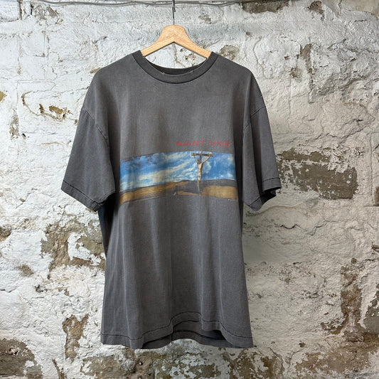 Saint Michael Sky T-shirt Gray Sz L