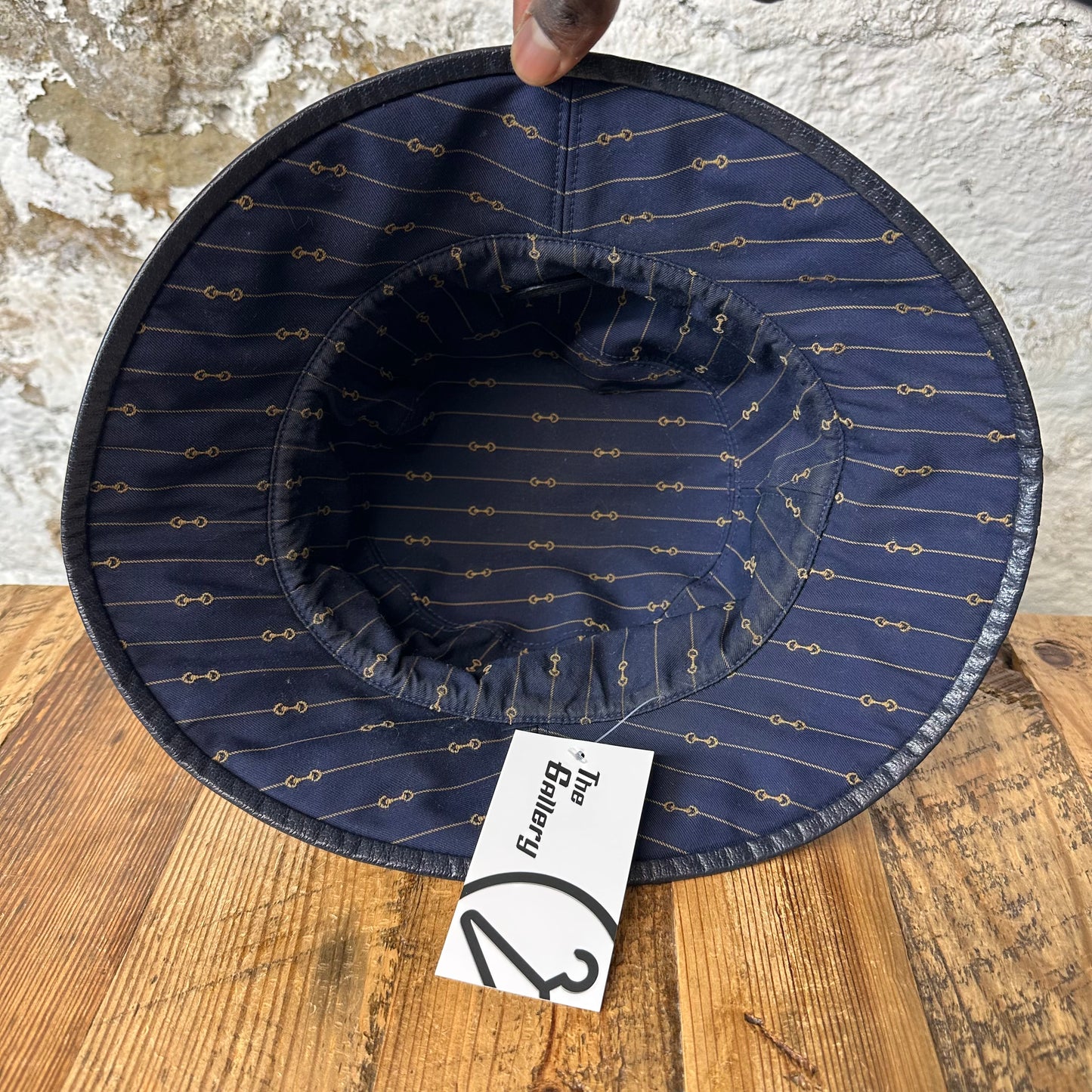 Gucci Navy Monogram Bucket Hat