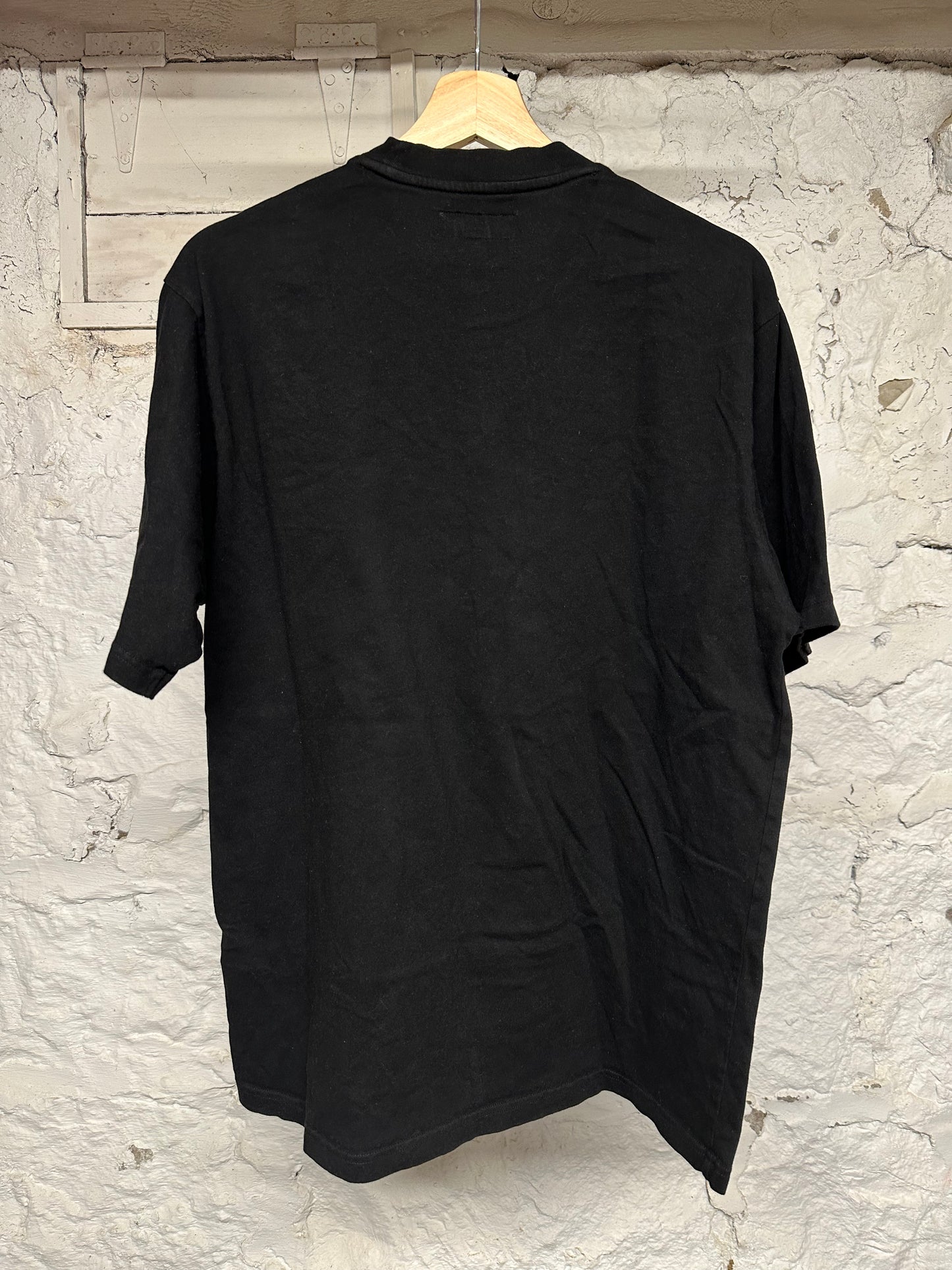 Supreme Yellow Spellout Black T-Shirt Sz M