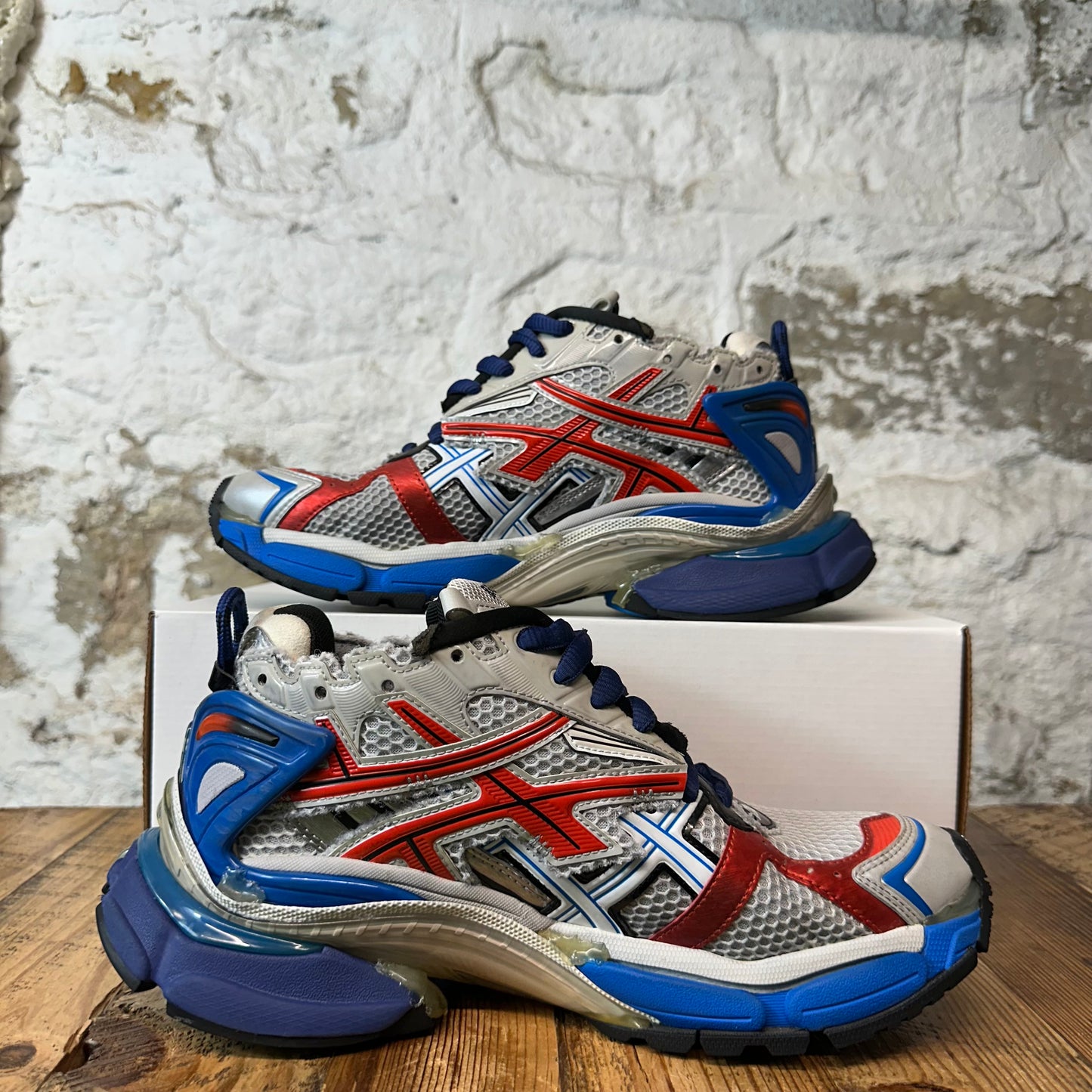 Balenciaga Runner Red Blue Grey Sneaker Sz 8 (41)