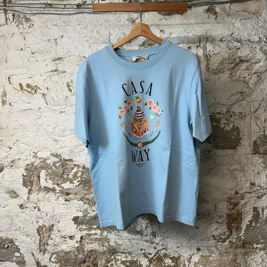 Casablanca Casa Way T-shirt Blue Sz XXL (XL)