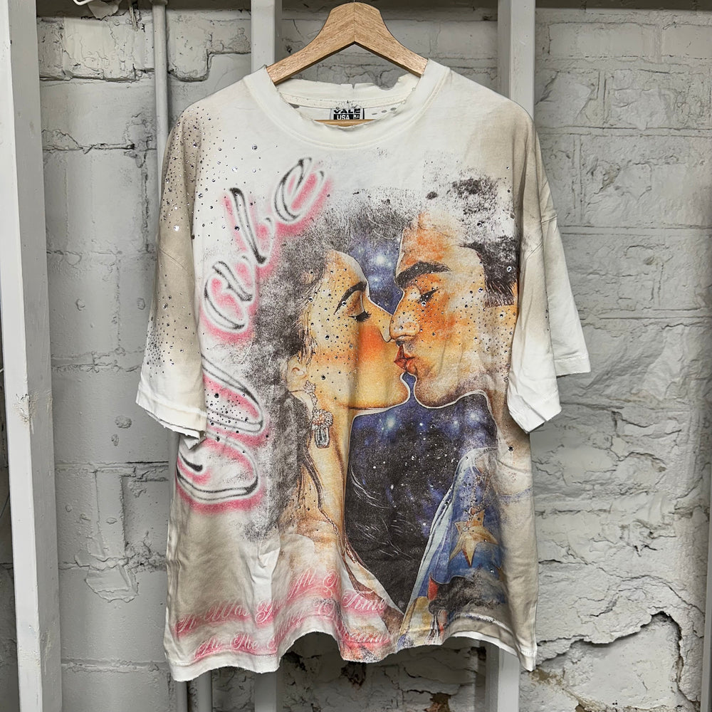 Vale Superman Kiss Rhinestone T-Shirt Sz XL
