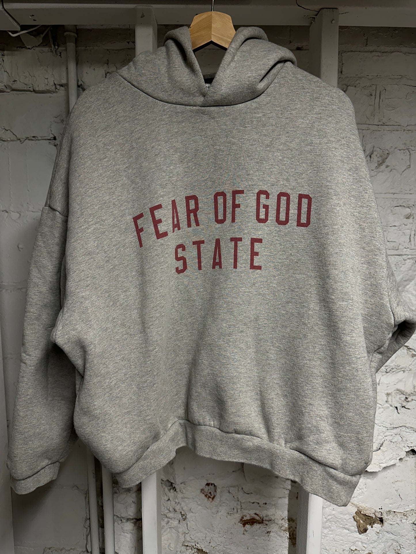 Fear Of God Essenitals State Grey Hoodie Sz S