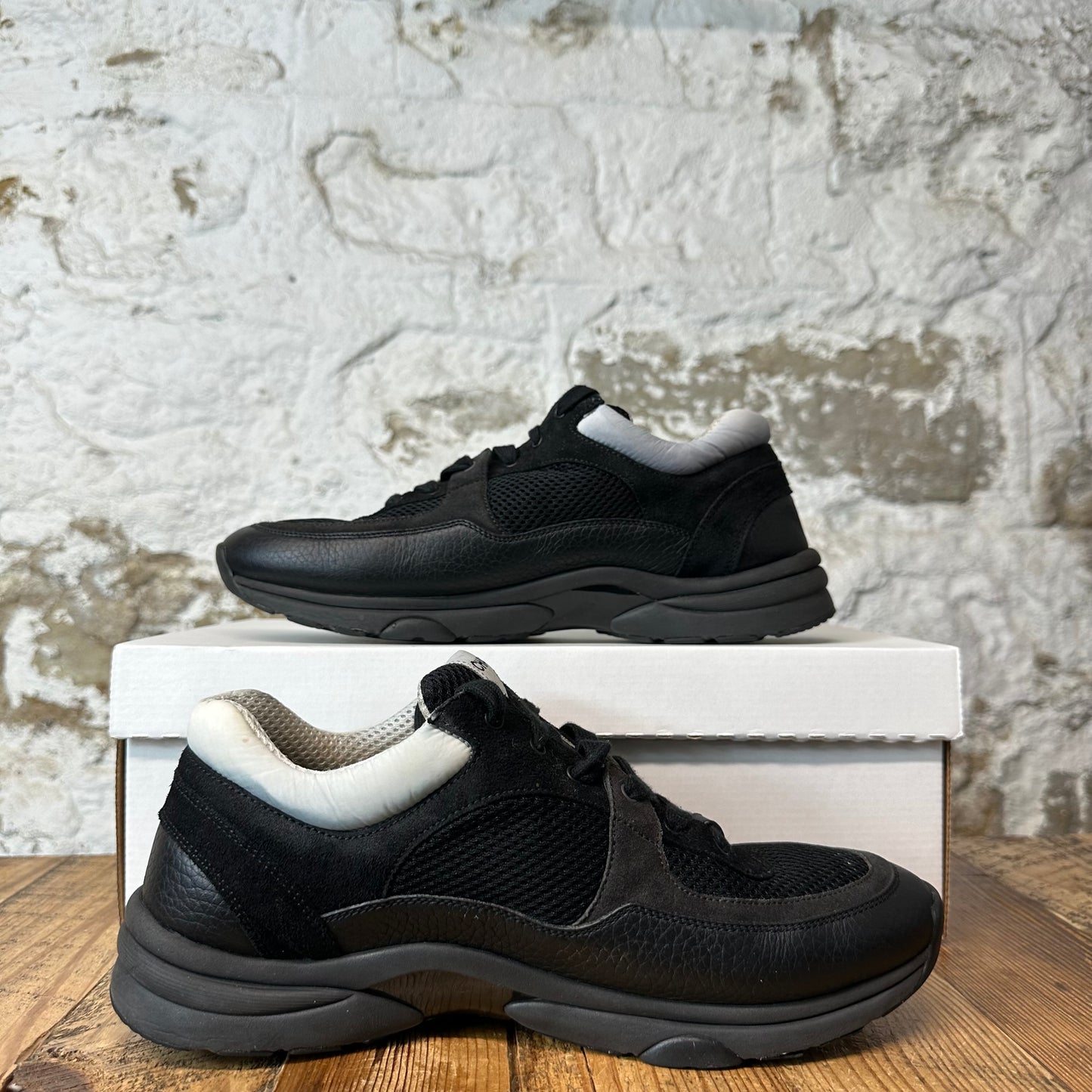 Chanel CC Black Triple Black Trainer Sneaker Sz 8.5 (41.5)