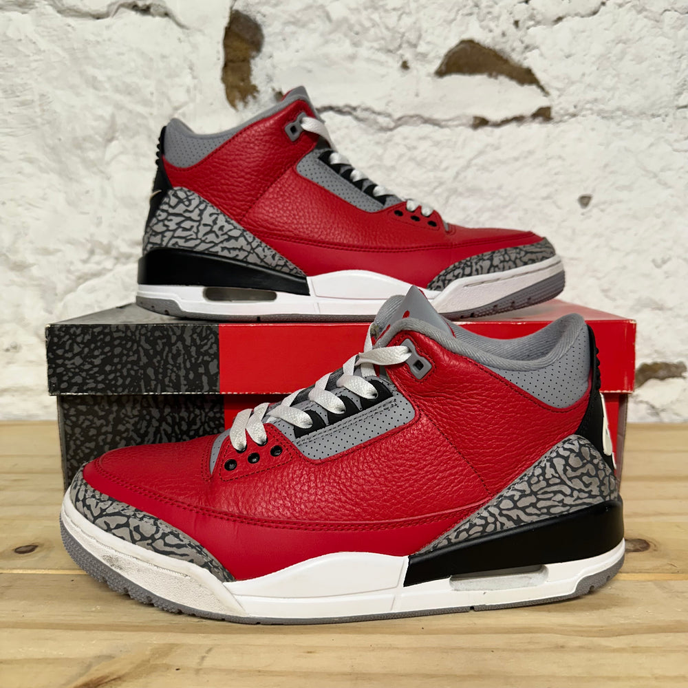 Air Jordan 3 Unite Fire Red Chicago Sz 9