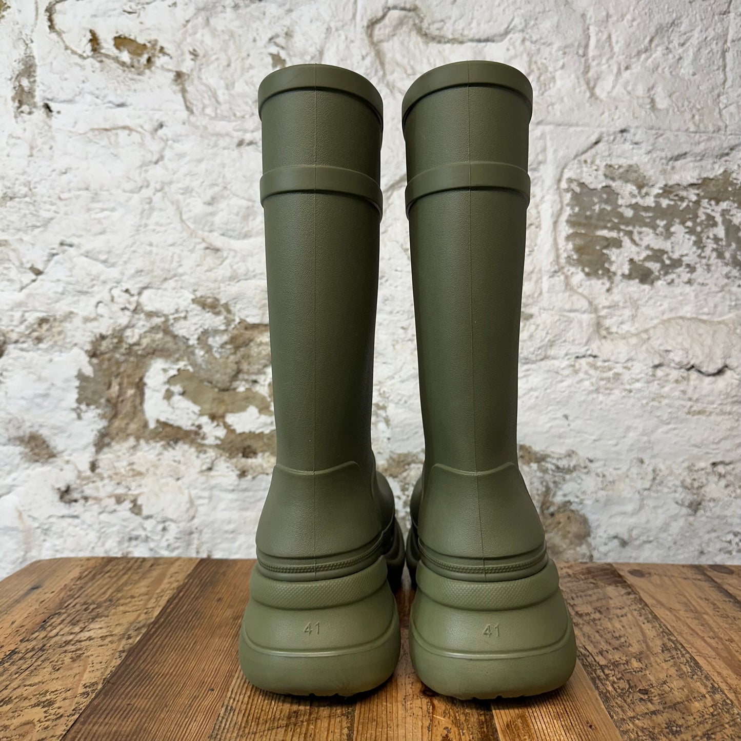 Balenciaga Croc Boot Green Sz 8 (41) No Box