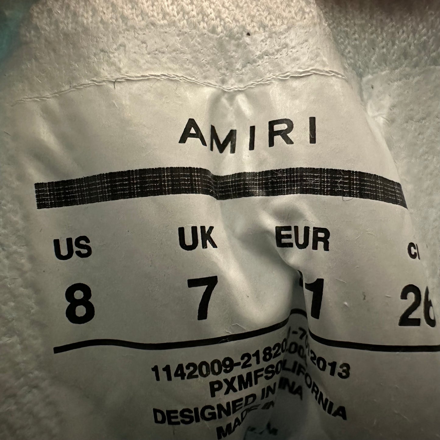 Amiri High White Skeleton Black White Sneaker Sz 8 (41) DS