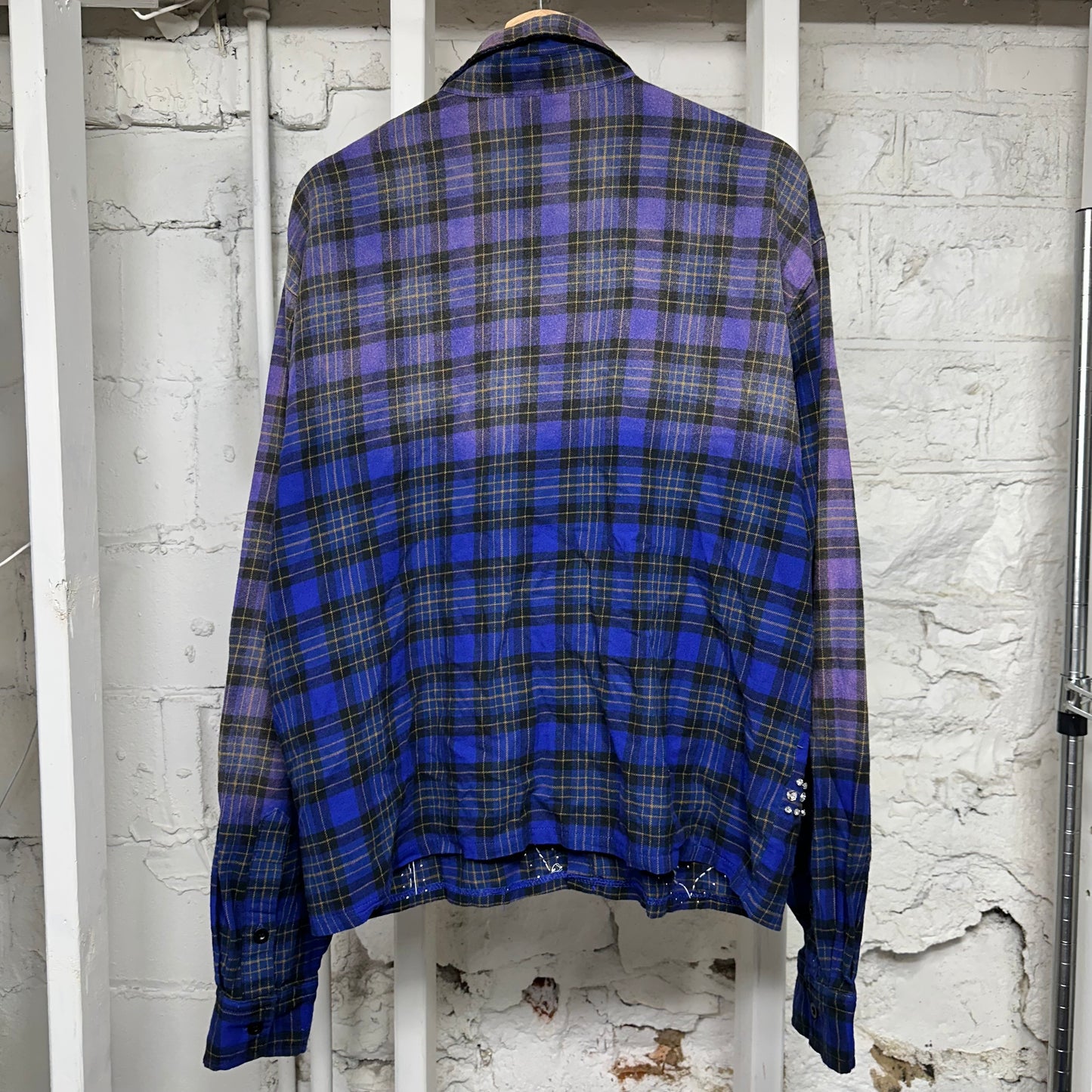 Vale Rhinestone Blue Flannel Sz L