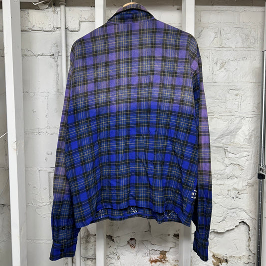 Vale Rhinestone Blue Flannel Sz L