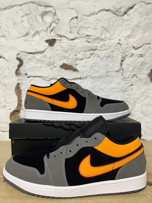 Air Jordan 1 Low Black Vivid Orange Sz 14 DS