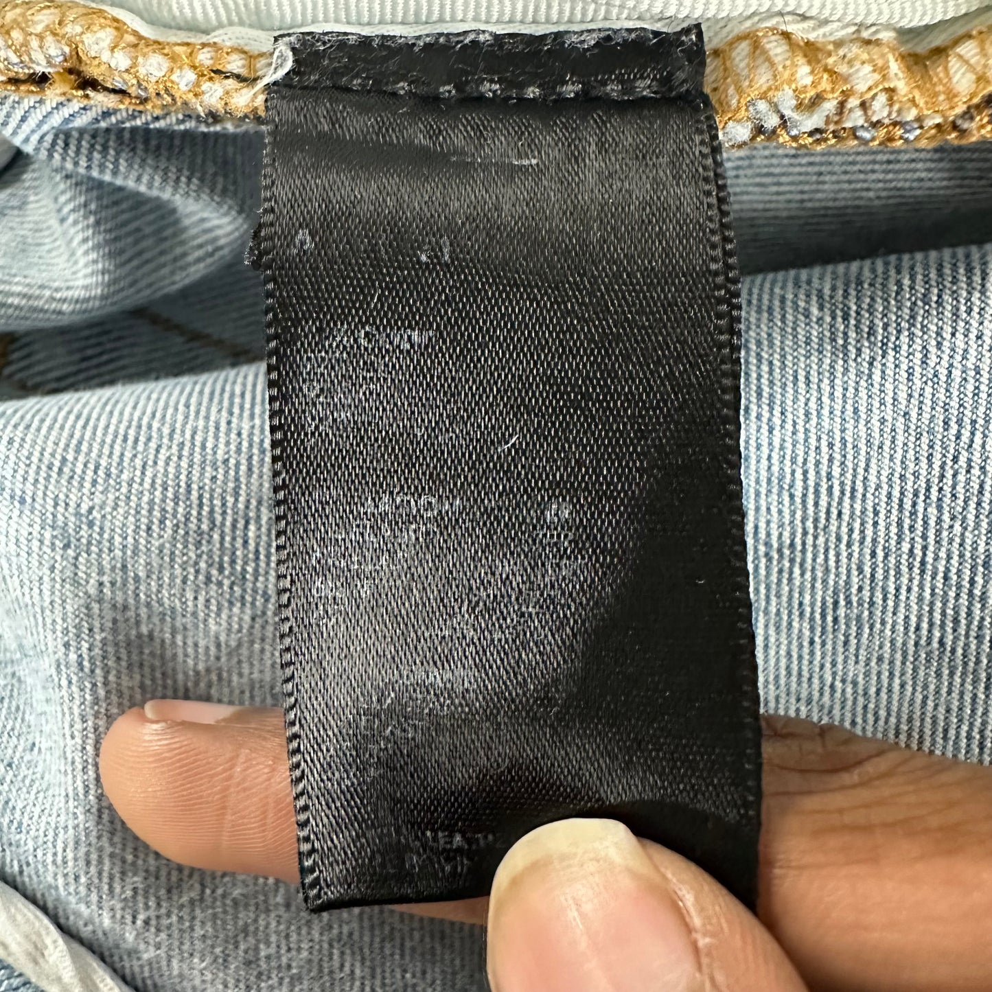 Amiri MX1 Grey Suede Light Blue Denim Jeans Sz 38