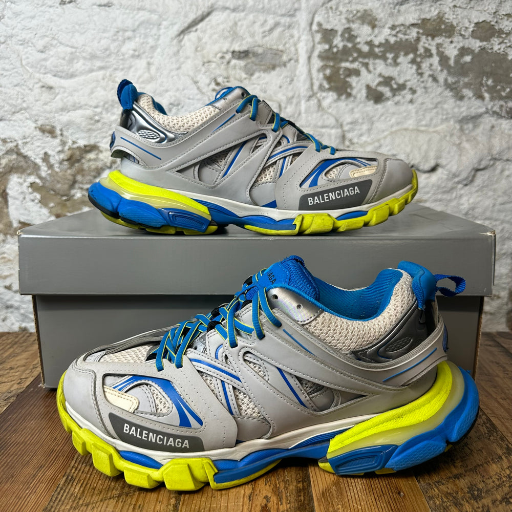 Balenciaga Track Runner Gray Blue Yellow Sz 9 (42)