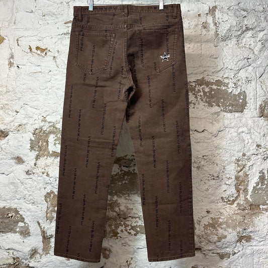 Supreme Jacquard Blackstar Brown Denim Jeans 30