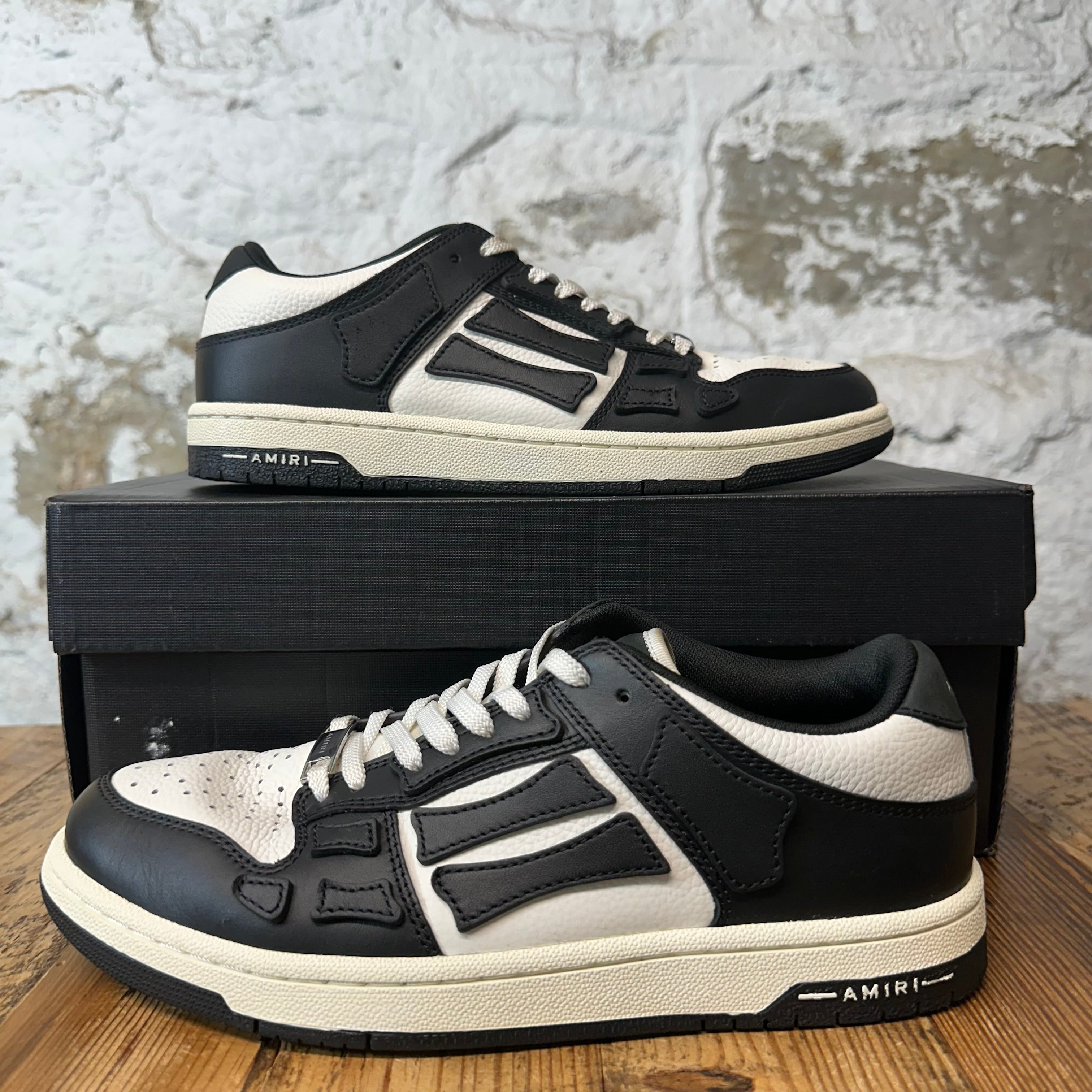 Amiri Black Skeleton White Black Sneaker Sz 6.5 (39)