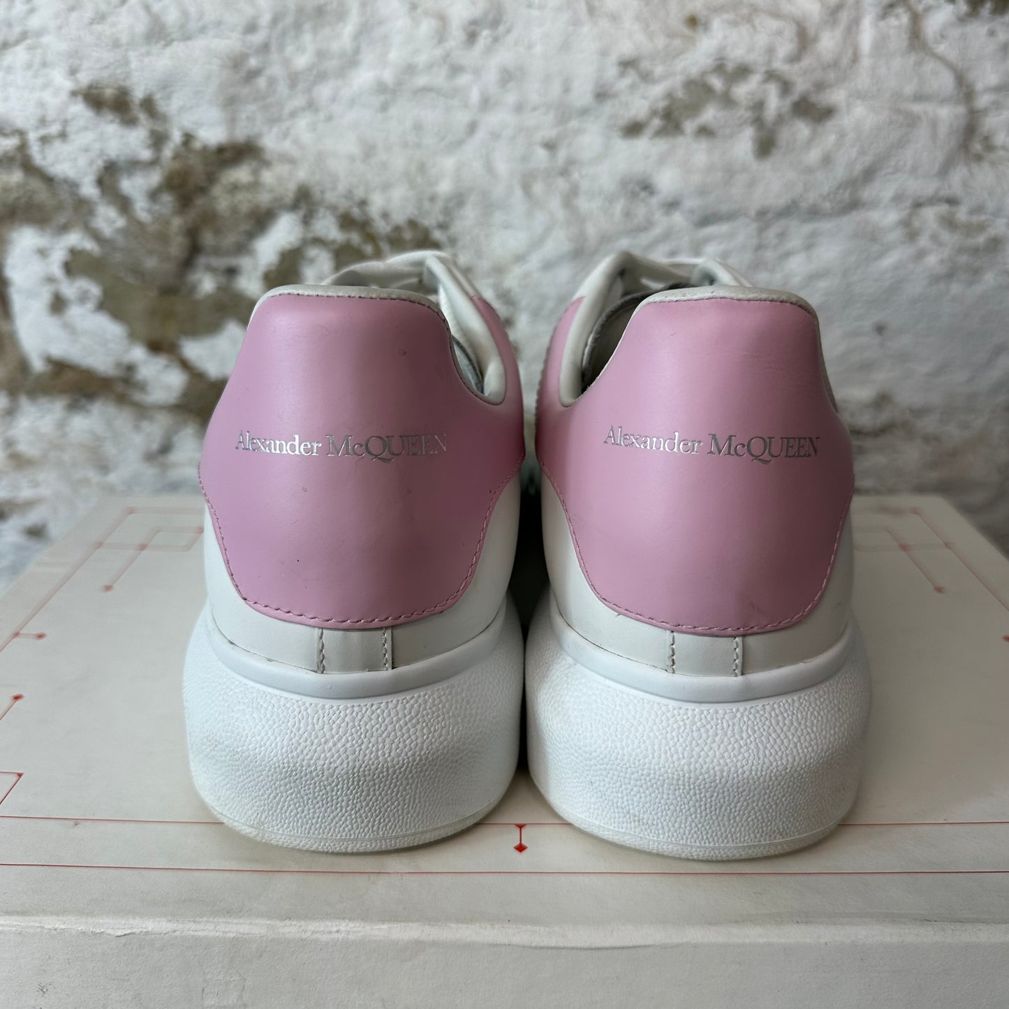 Alexander Mcqueen Pink Tab White Sneaker Sz 9 (42)