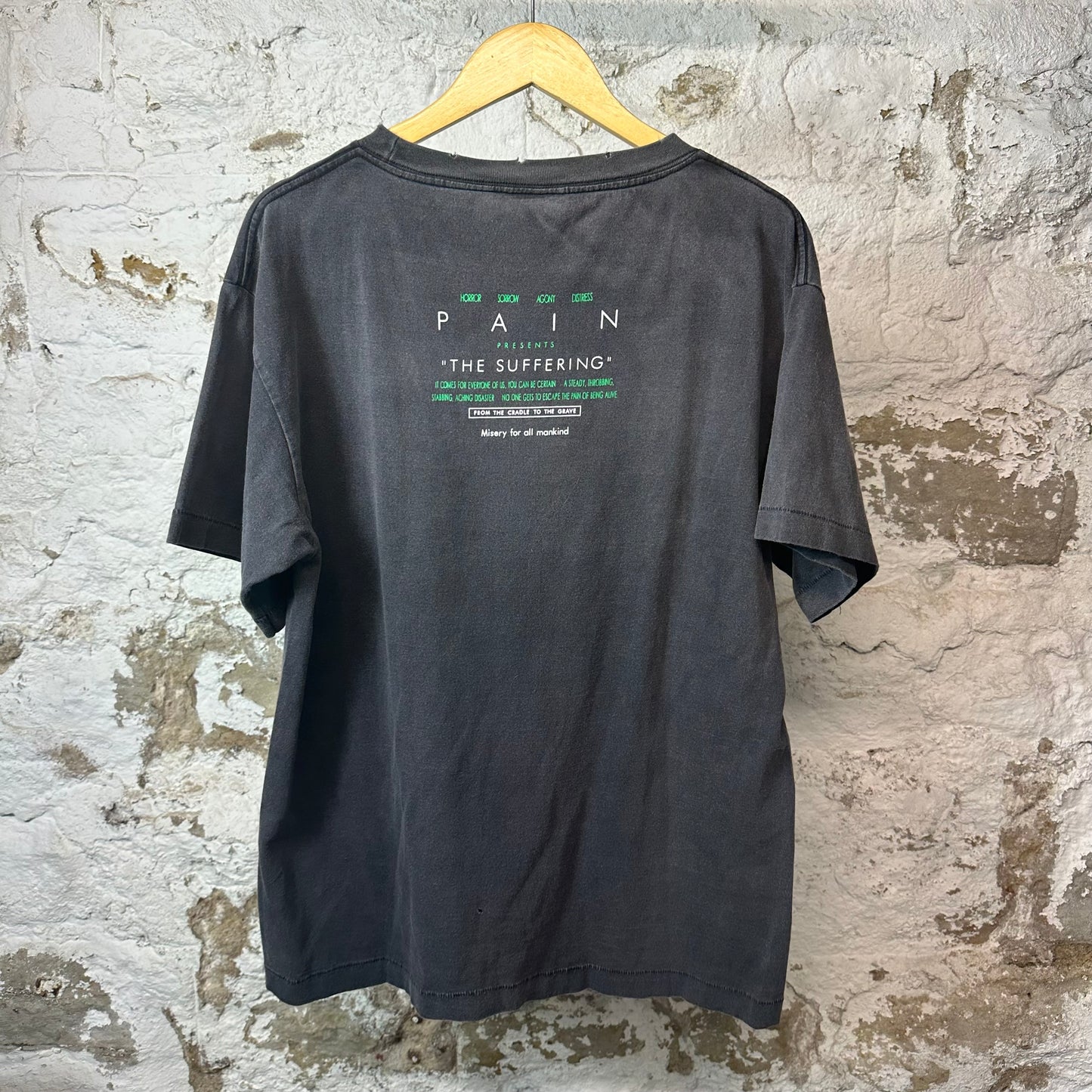 Saint Michael Pain T-shirt Black Sz L