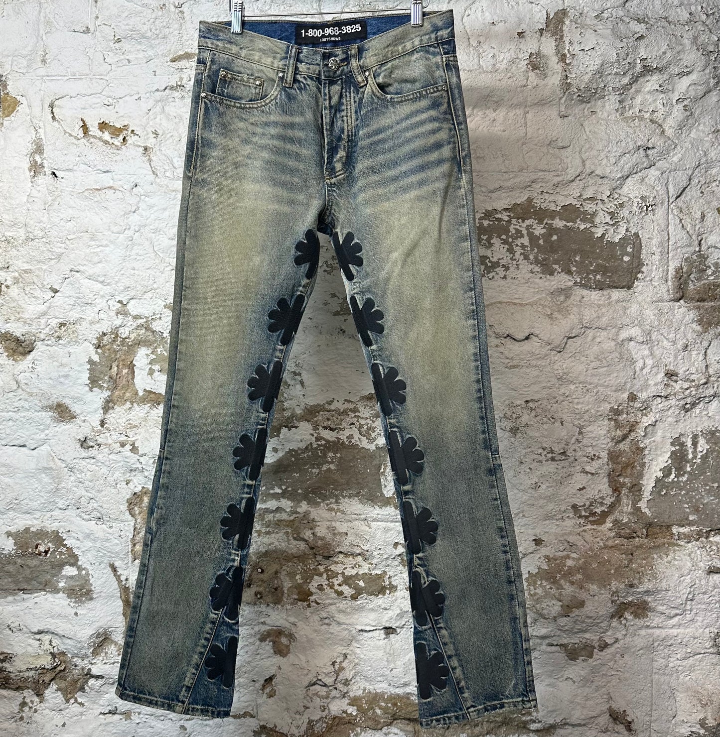 Lost Shadows Titanium Dirty Blue Denim Jeans Sz 30