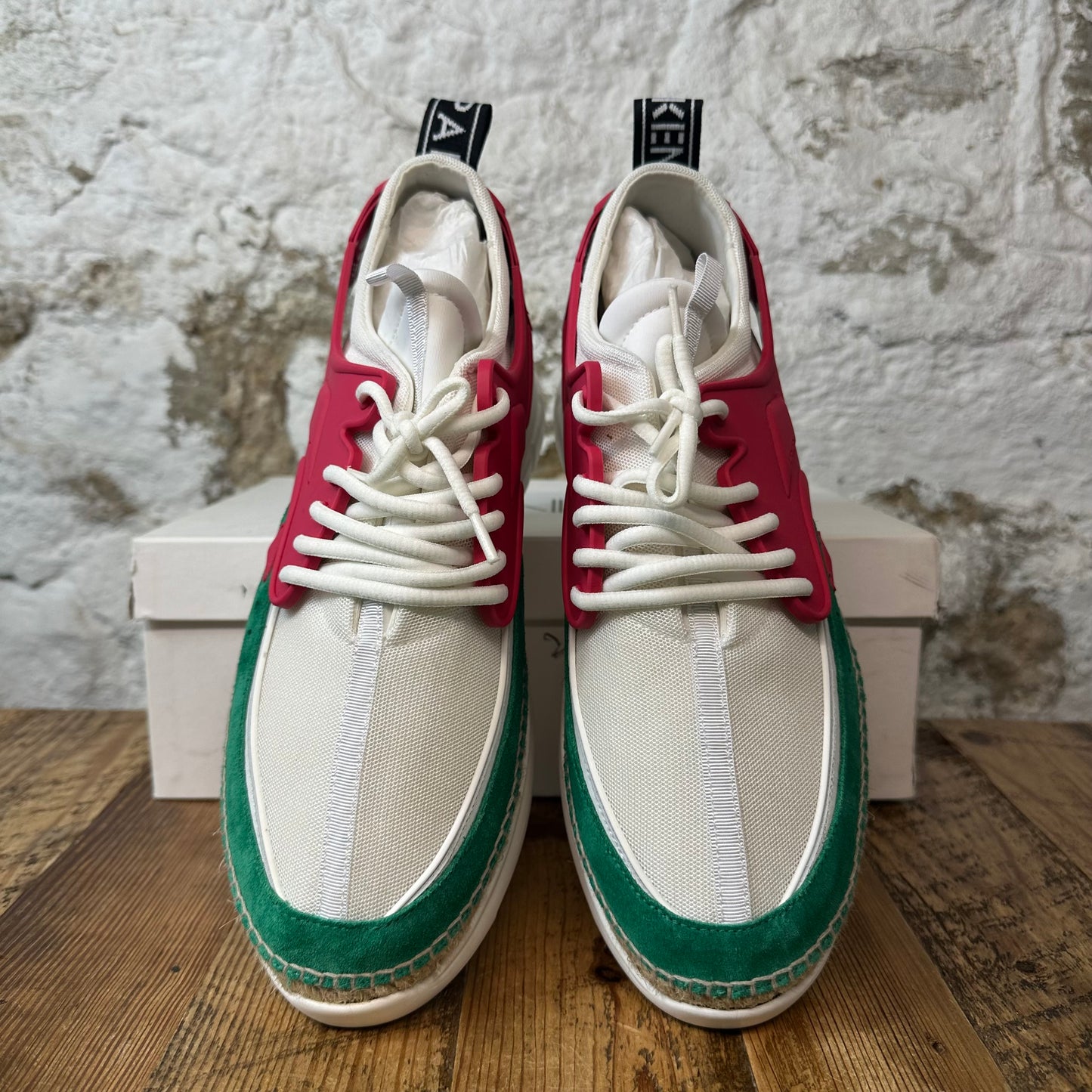 Kenzo K-Lastic Multicolor White Sneaker Sz 12 (45)