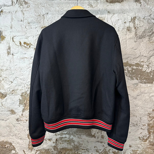 Amiri Black Red Bone Varsity Jacket Sz XL