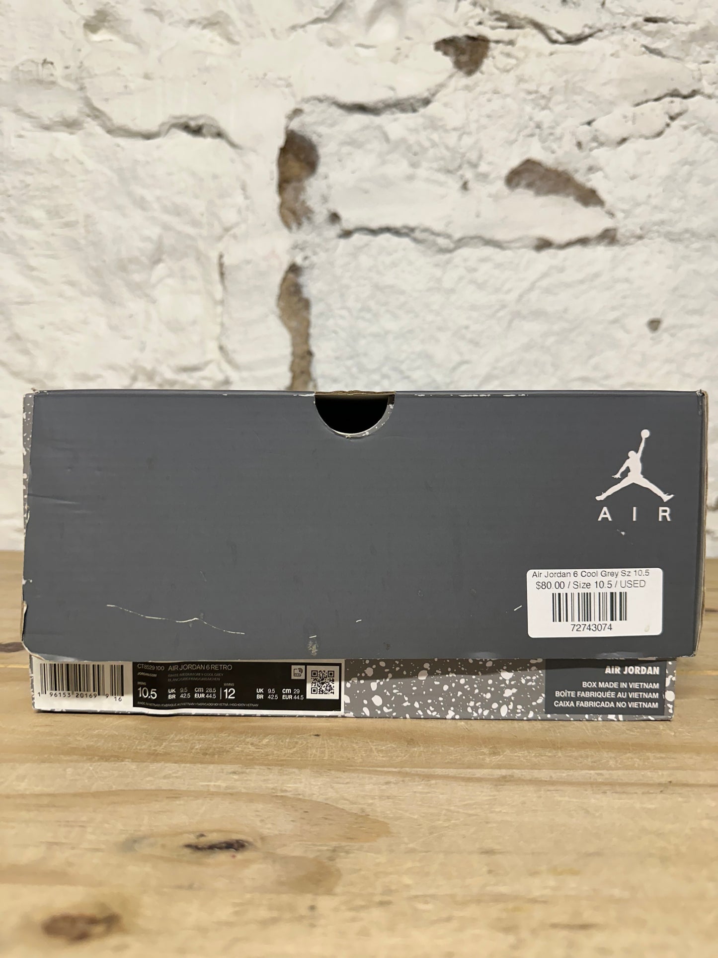 Air Jordan 6 Cool Grey Sz 10.5