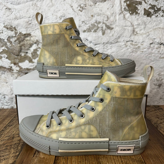 Dior B23 High Cream Oblique Gray Sneaker Sz 8 (41) No Box