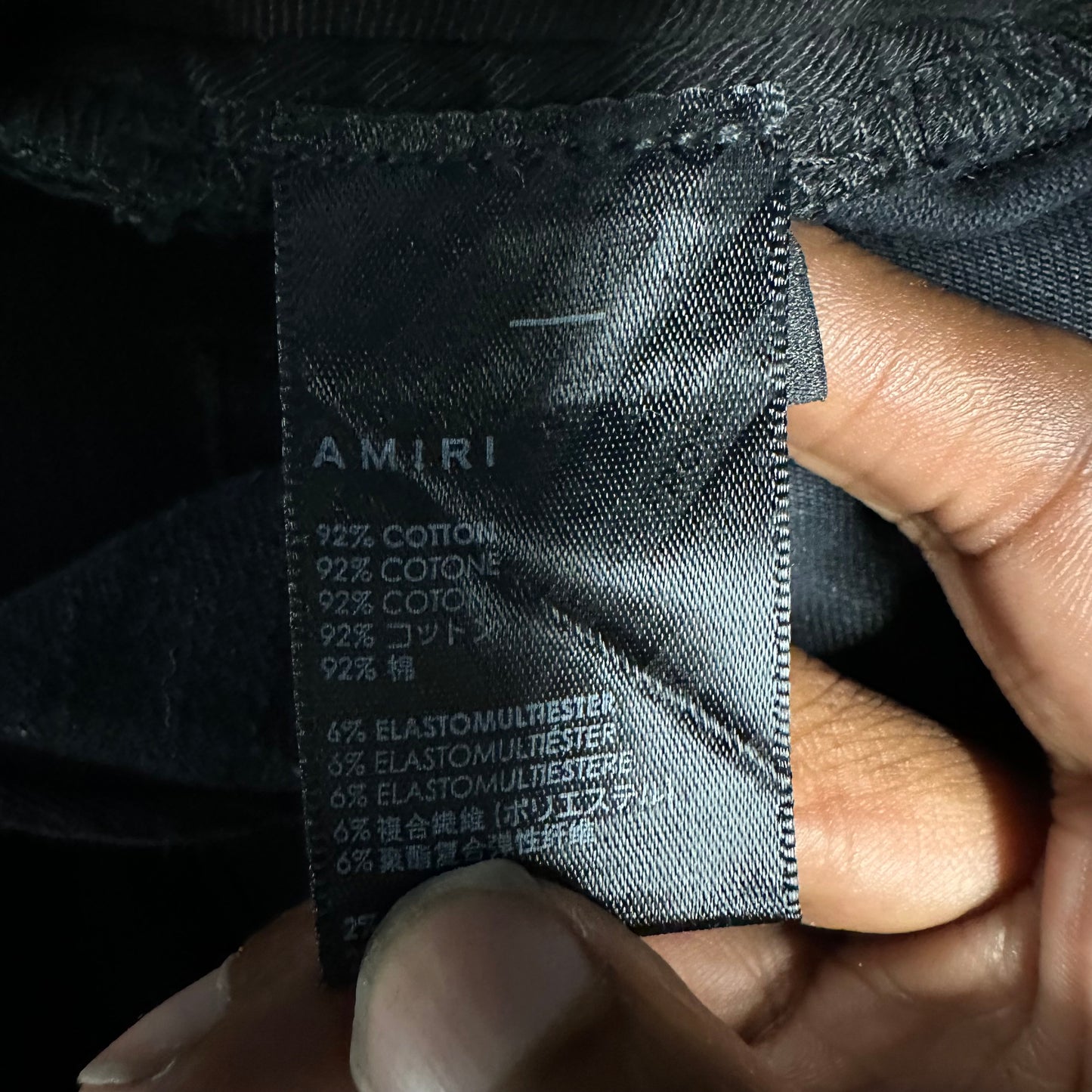 Amiri Paint Drip Spell Black Denim Jeans Sz 29