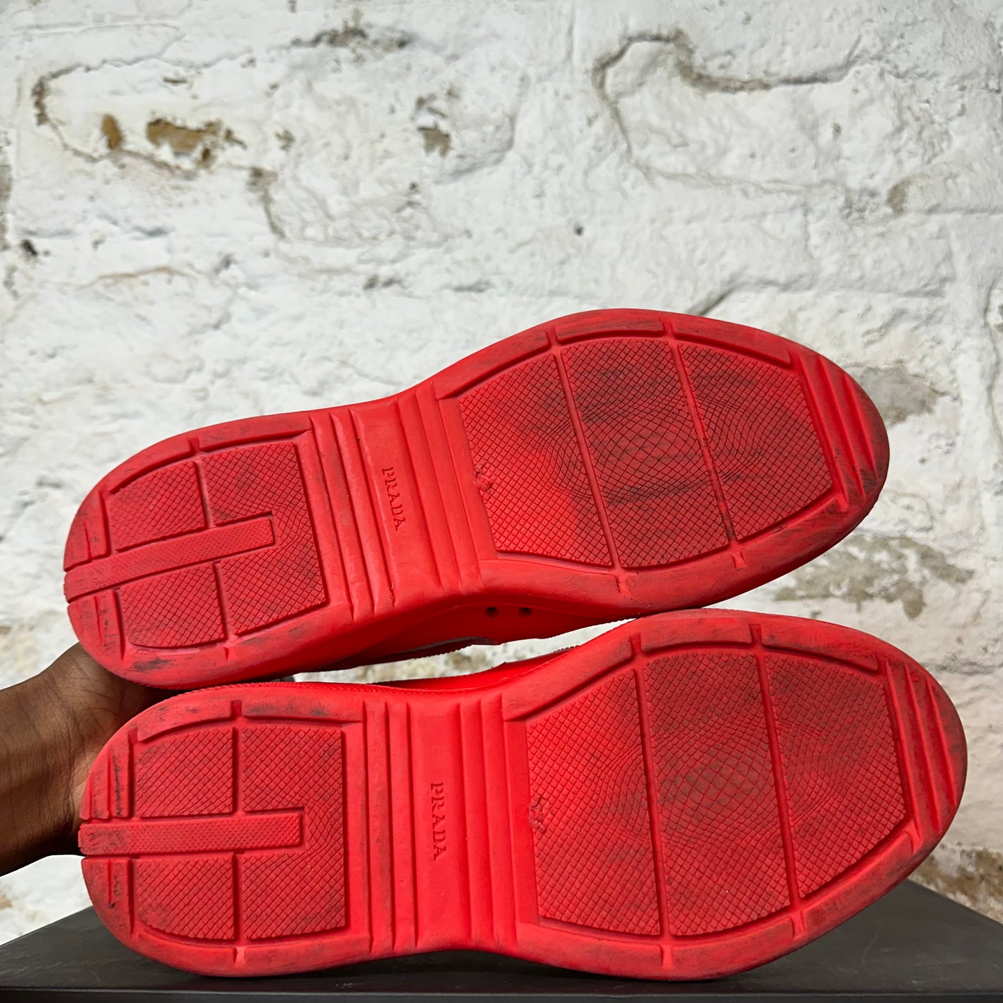 Prada Americas Cup Red Rubber Sneaker Sz 9 (42)