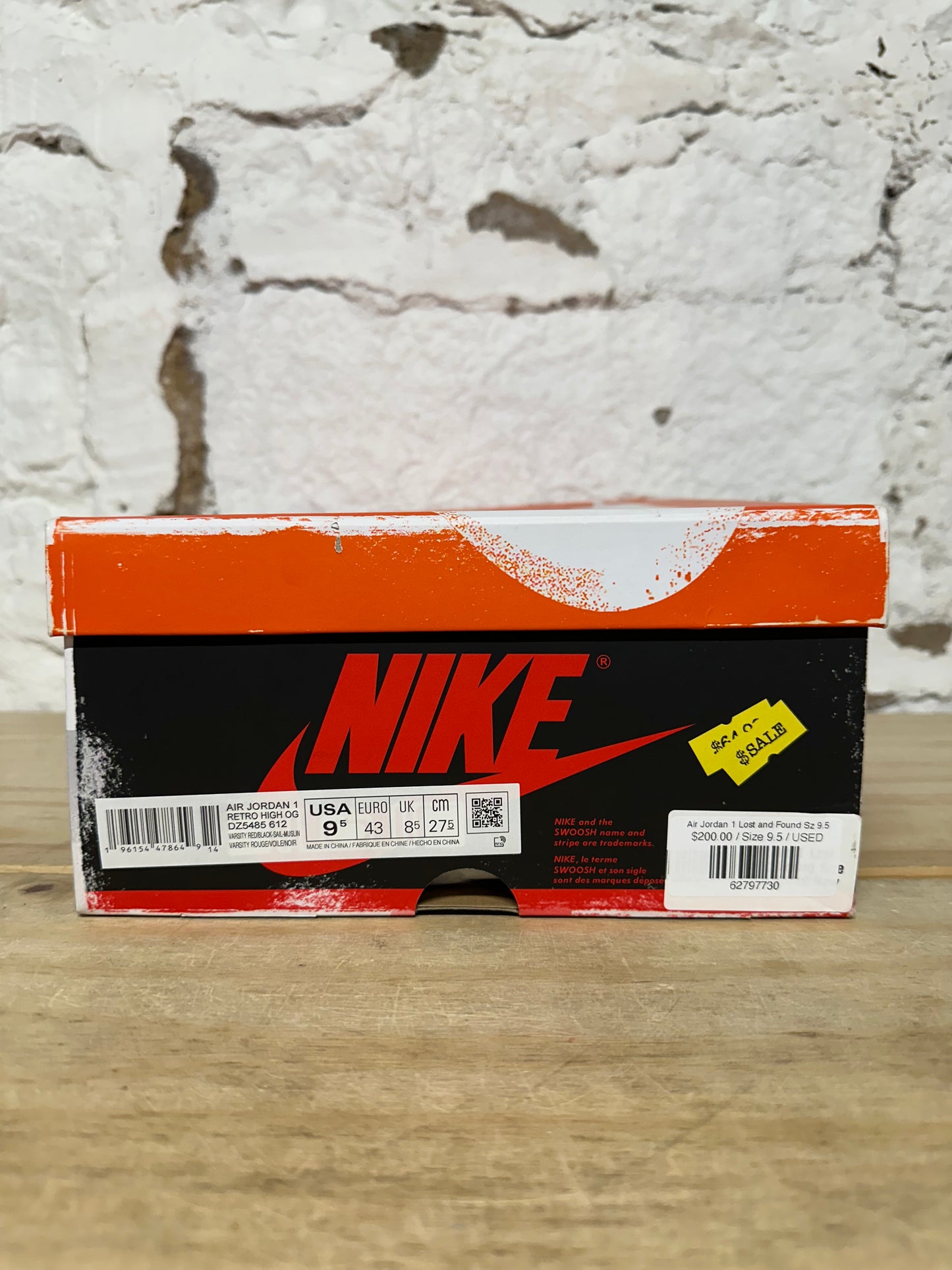 Air Jordan 1 High Chicago Lost and Found Sz 9.5