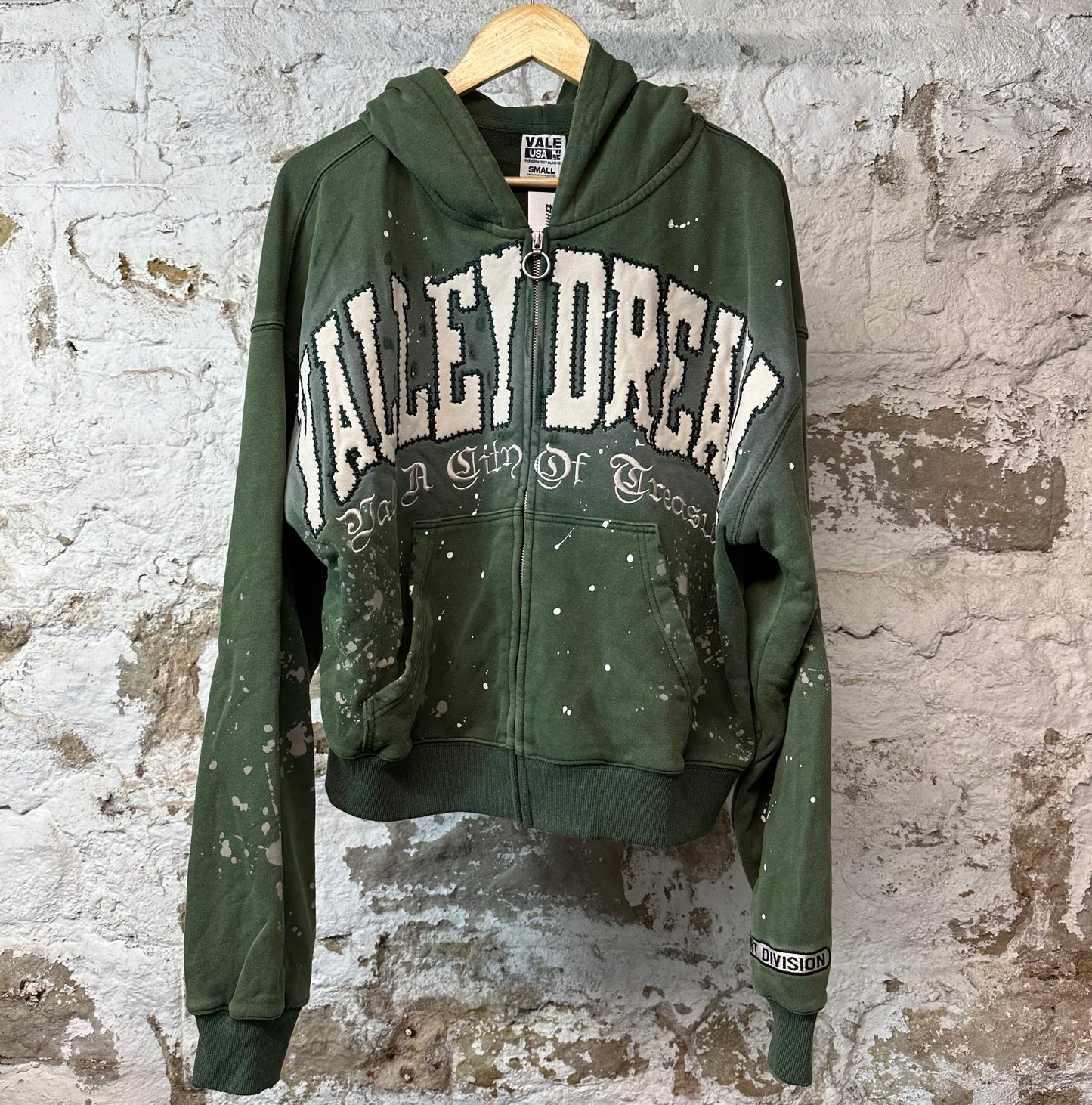 Vale Pine Paint Zip Up Hoodie