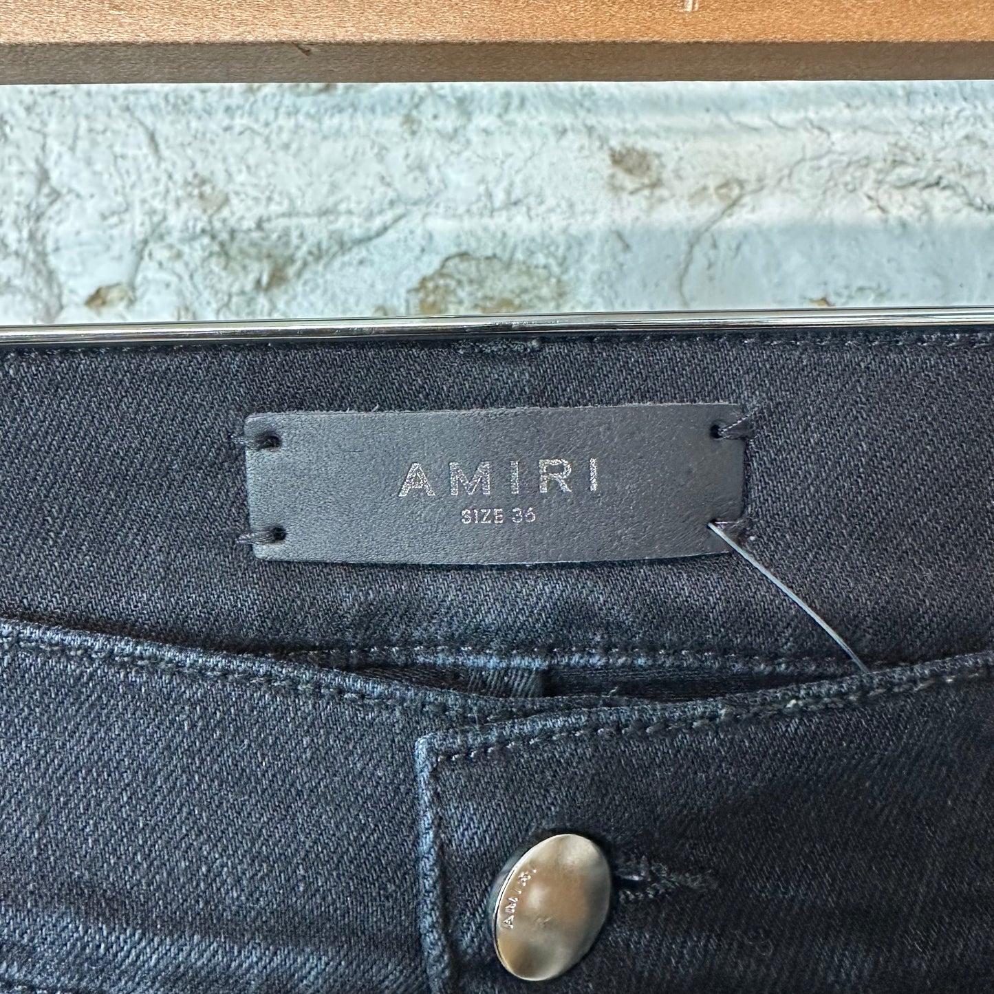 Amiri Playboy Logos Black Denim Jeans Sz 36