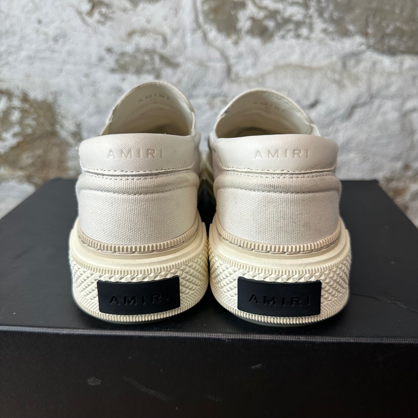 Amiri Beige Skeleton White Slip On Sneaker Sz 8 (41)