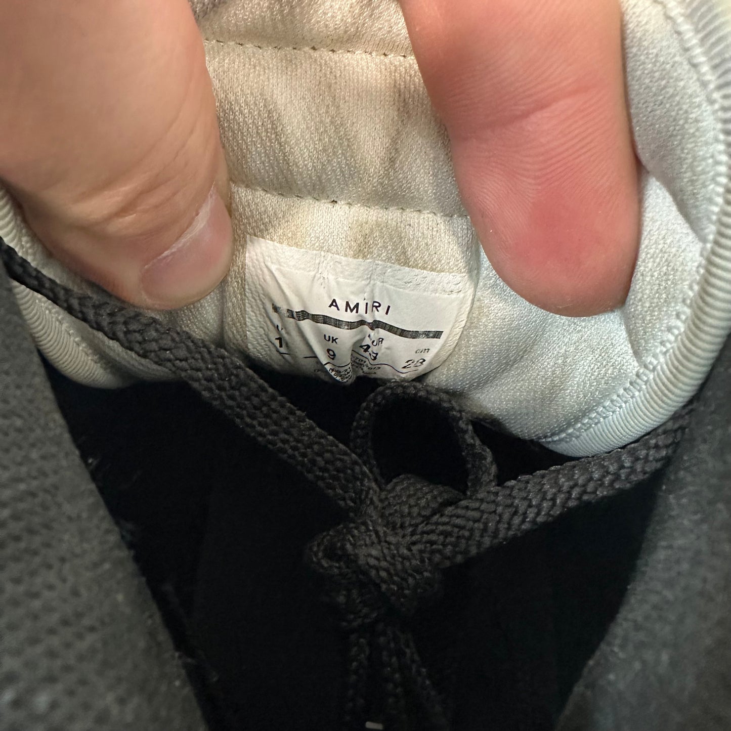 Amiri Black Skeleton High Blue White Sneaker Sz 10 (43) No Box