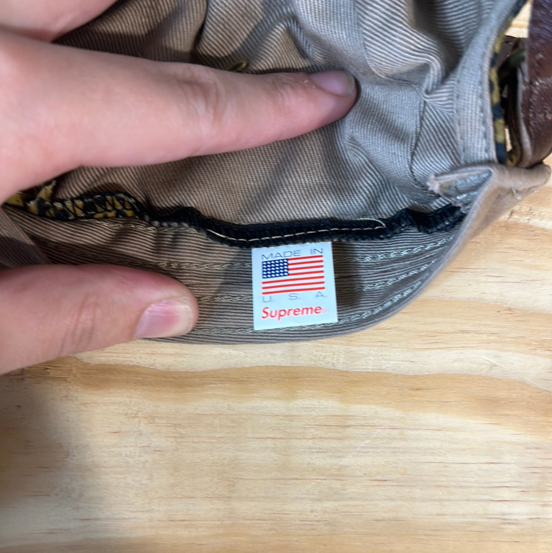 Supreme Washed Chino Twill Camp Cap (FW23) Leopard Hat