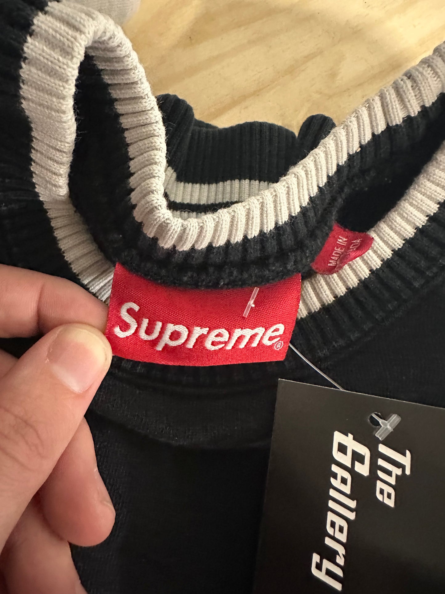 Supreme Black Spellout Crewneck Sz M