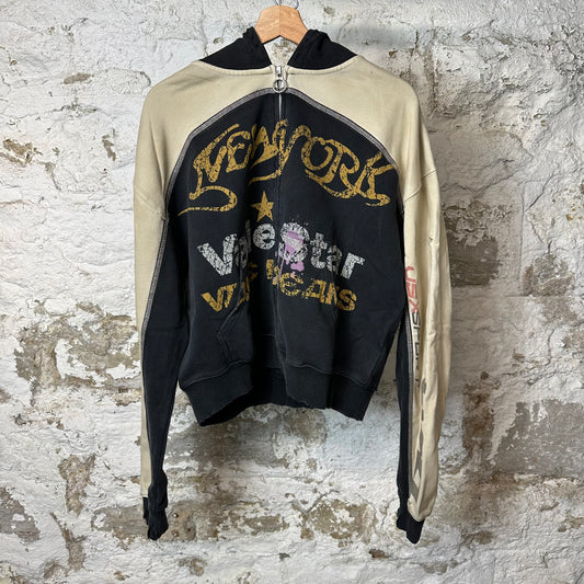 Vale Star Zip Up Black Hoodie