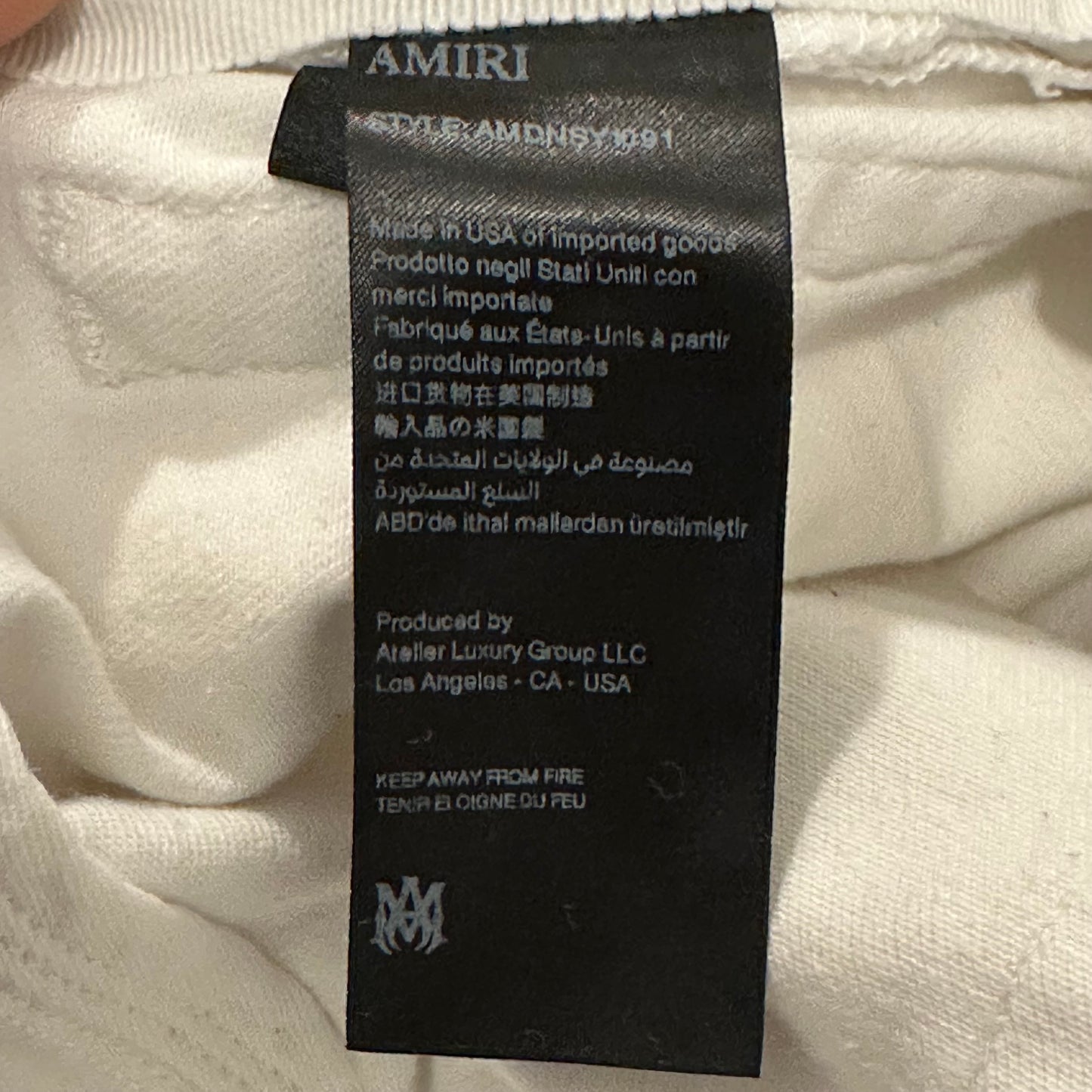 Amiri MX1 White Leather White Denim Jeans Sz 36